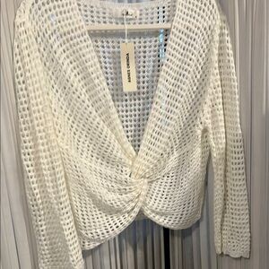 New White Knit Sweater by Agnes Orinda